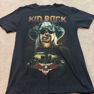Kid Rock 2021 USA Tour Tee American Badass Graphic Shirt Medium Black 0466